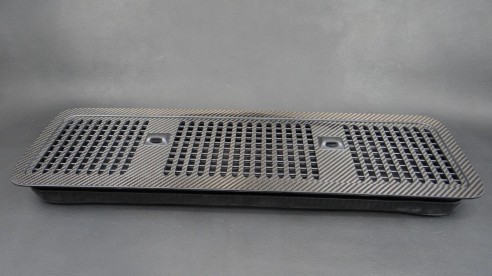 Carbon fiber hood washer cover for Mercedes-Benz W463A G-Class