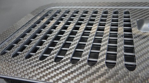 Carbon fiber hood washer cover for Mercedes-Benz W463A G-Class