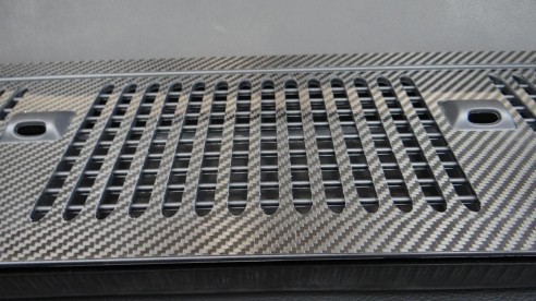 Carbon fiber hood washer cover for Mercedes-Benz W463A G-Class