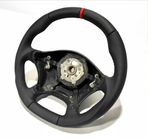 Mercedes-Benz Sprinter 2006-2015 Steering Wheel Black Leather with Red 12 o'clock stripe