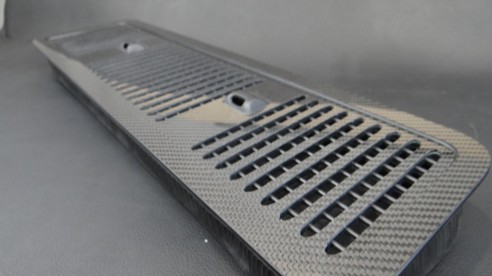 Carbon fiber hood washer cover for Mercedes-Benz W463A G-Class