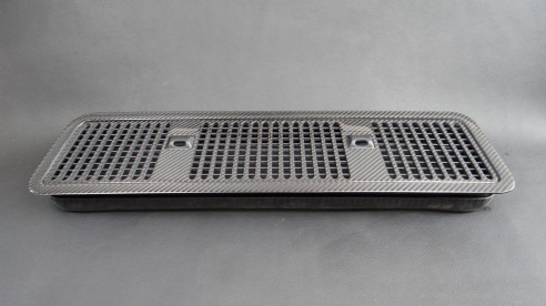 Carbon fiber hood washer cover for Mercedes-Benz W463A G-Class