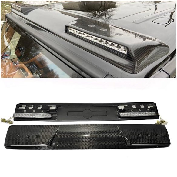 Carbon fiber front roof spoiler with LEDs for Mercedes W463A W464