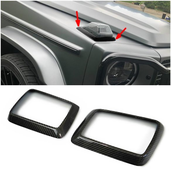 Carbon fiber markers turn signal trim frames for Mercedes-Benz G-Class W463A