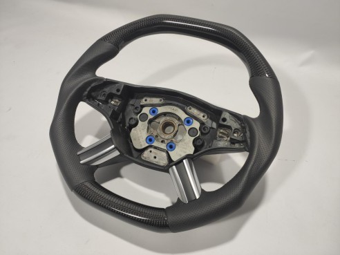 Mercedes-Benz ML W164 GL X164 R W251 Class Steering Wheel Carbon Fiber Black Leather