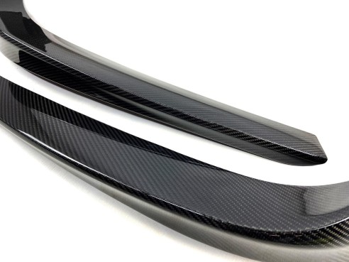 Сarbon fiber Brabus front bumper attachment lip covers for Mercedes-Benz W217