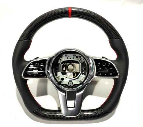 Mercedes-Benz 2014+ S G E C CLS GLE Steering Wheel Carbon Fiber Black Leather