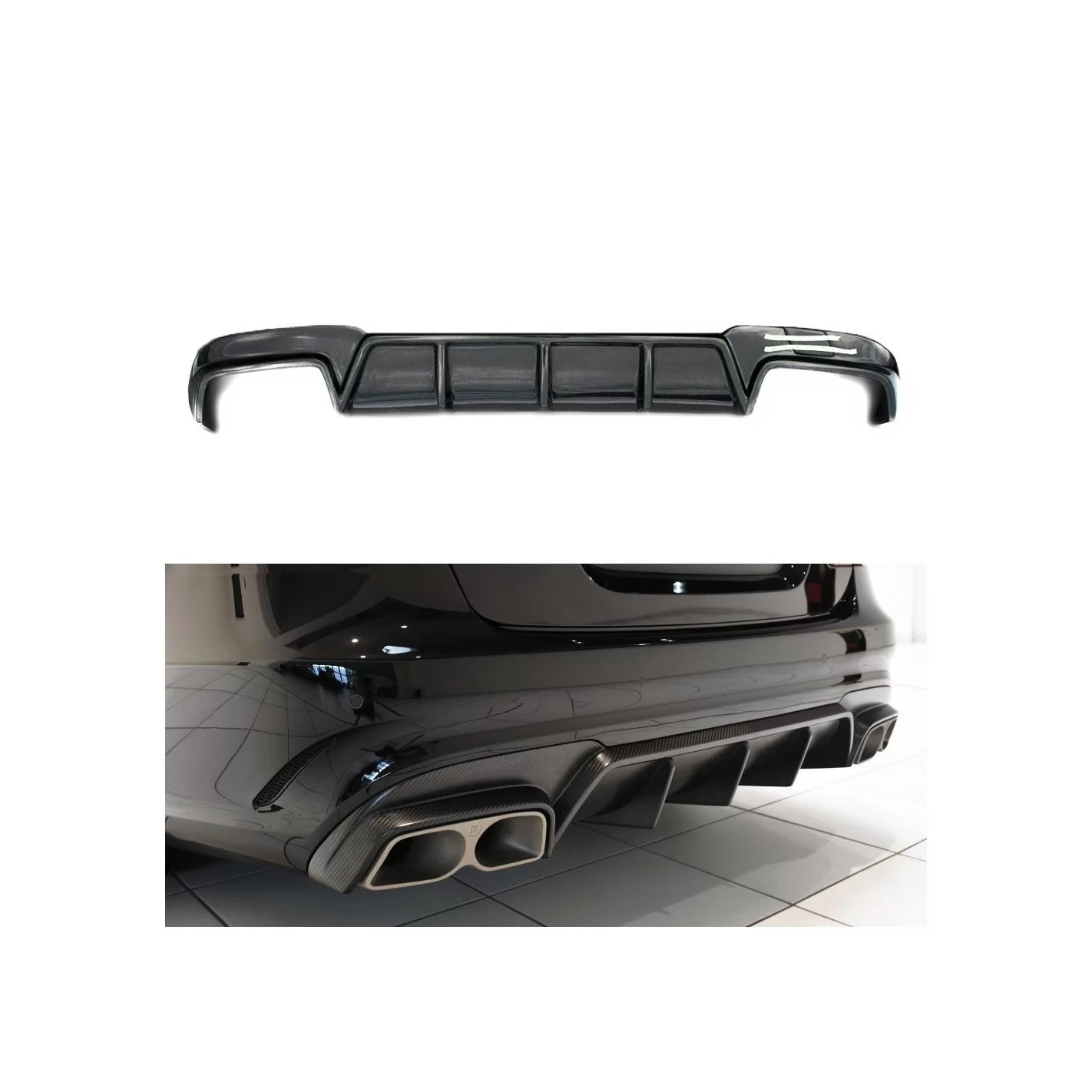 Mercedes-Benz W212 Rear Carbon Diffuser