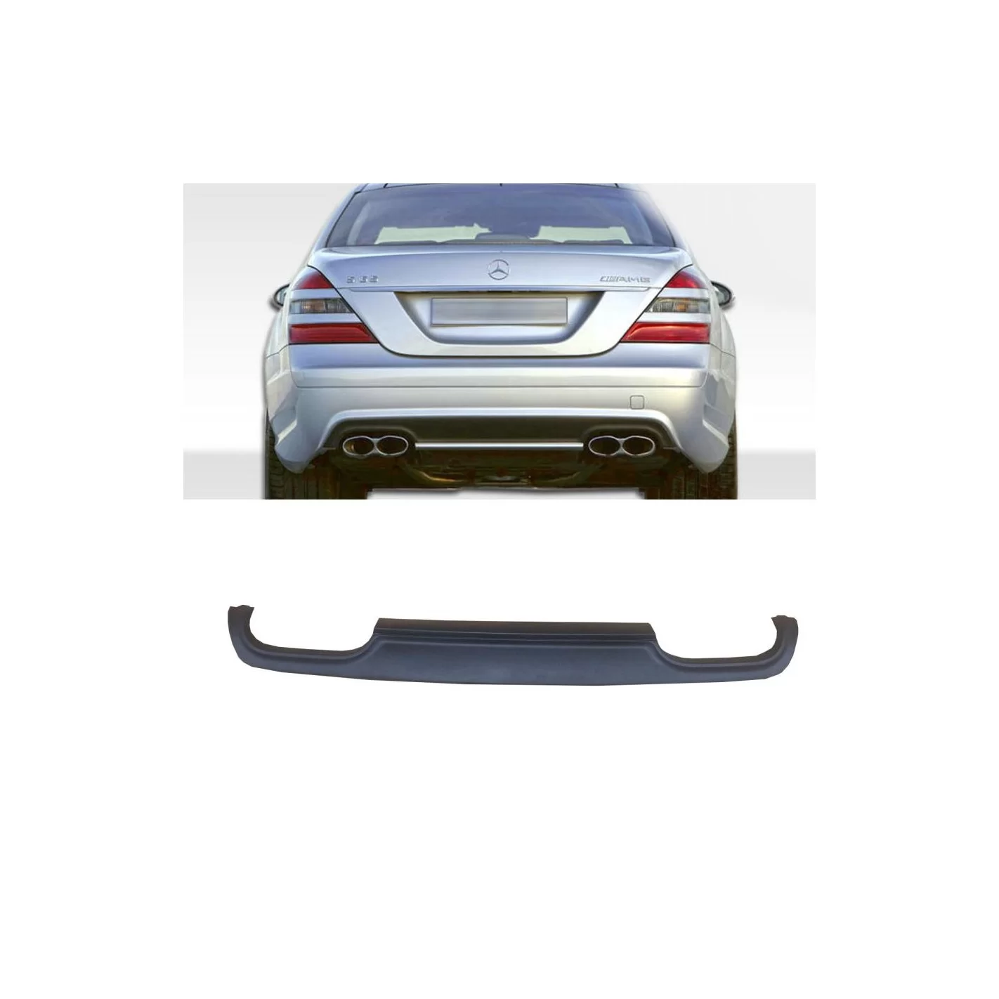 Mercedes-Benz S-Class W221 Rear Fiberglass Diffuser