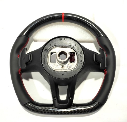 Mercedes-Benz 2014+ S G E C CLS GLE Steering Wheel Carbon Fiber Black Leather