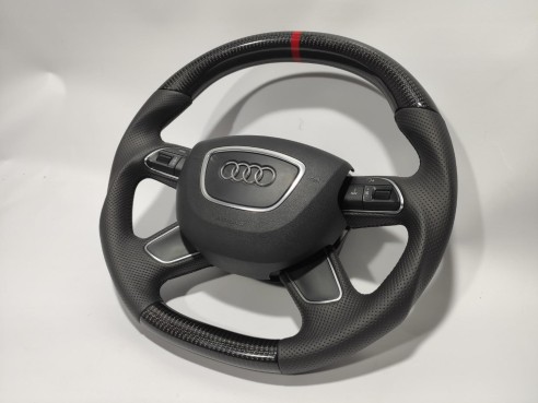 Audi A4 B8 Q5 Q7 Steering Wheel Carbon Leather