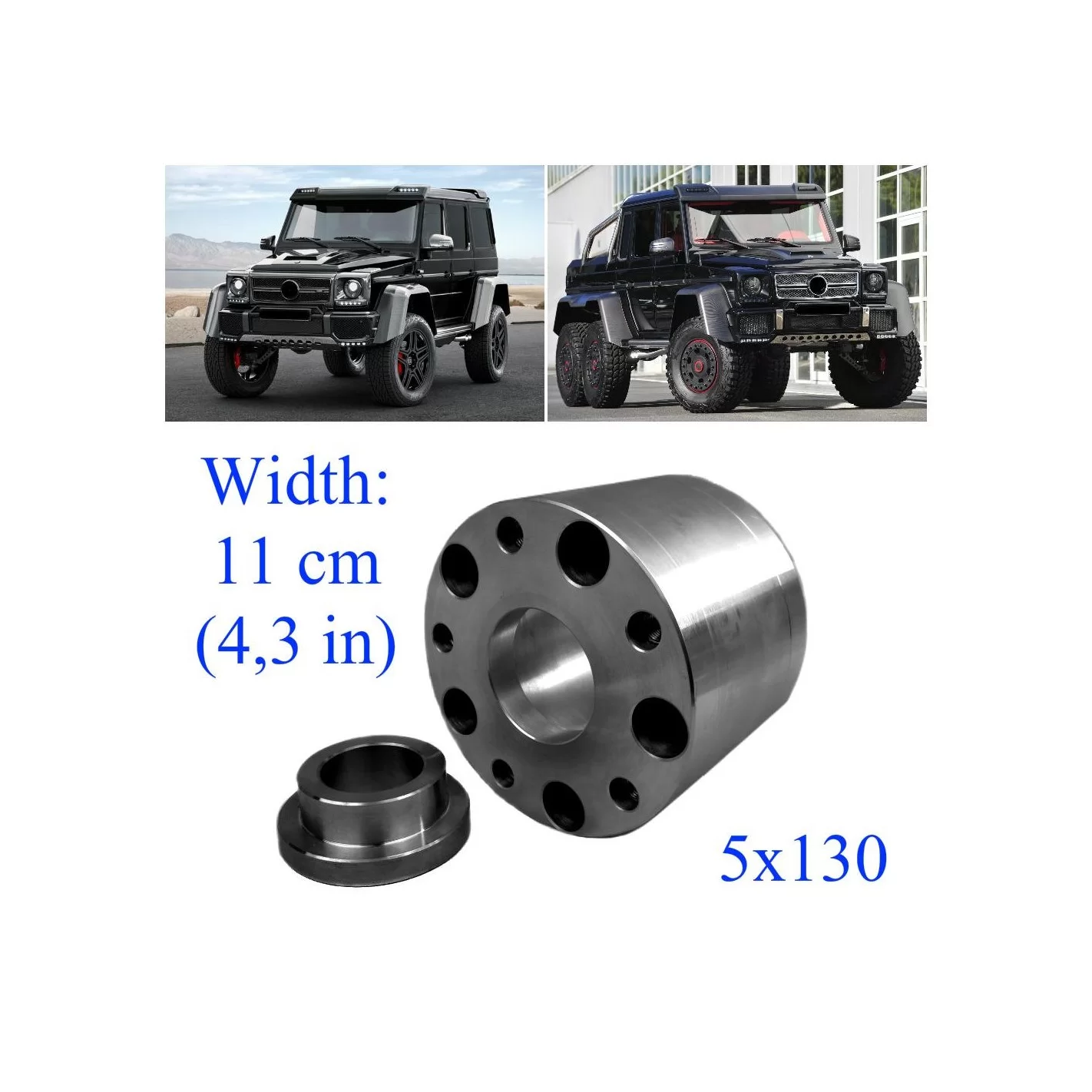 Wheel spacers 5x130 110x160mm for Mercedes-Benz W463 G-Class 4x4 6x6