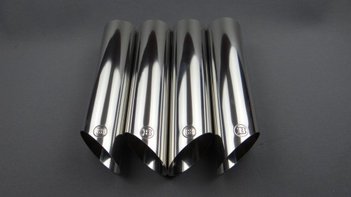 Brabus exhaust pipes tips stainless steel chrome for Mercedes-Benz W463 G-Class