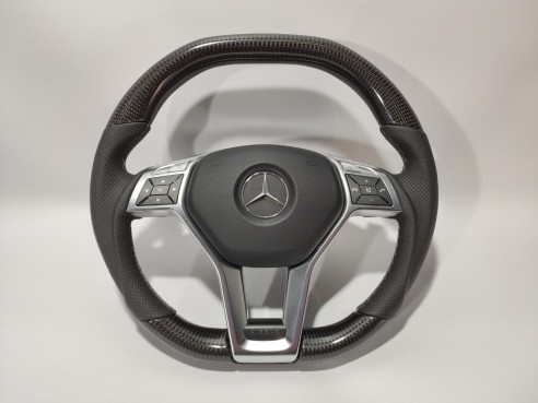 Mercedes-Benz W204 W212 C E AMG W218 W207 W172 SLK SL Steering Wheel Carbon Leather