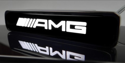 AMG Style WHITE Front Grille Badge Led Illuminated Logo for Mercedes-Benz cars