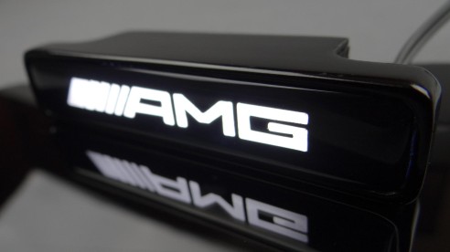 AMG Style WHITE Front Grille Badge Led Illuminated Logo for Mercedes-Benz cars