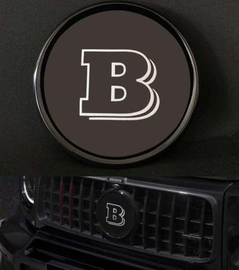 Plastic Brabus front grille badge for Mercedes-Benz G-Wagon C-Class W463a W464