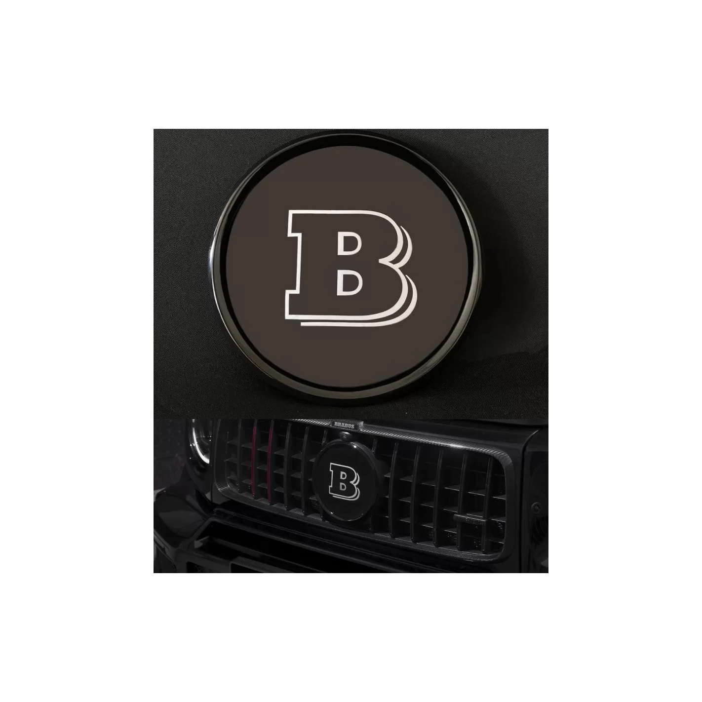 Plastic Brabus front grille badge for Mercedes-Benz G-Wagon C-Class W463a W464