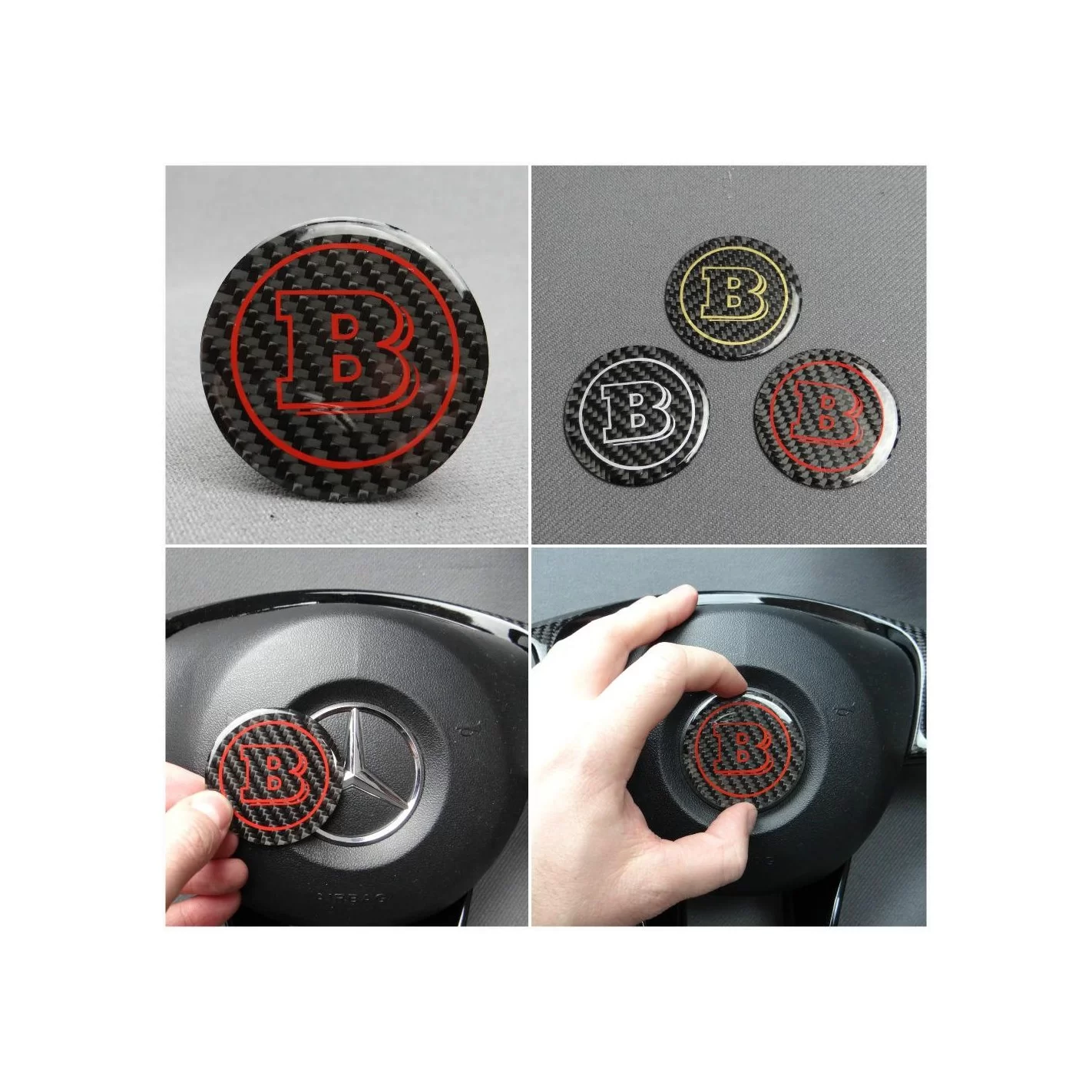  - Emblems - Mercedes-Benz Steering Wheel Carbon Cap Badge - 1 - Mercedes-Benz Steering Wheel Carbon Cap Badge