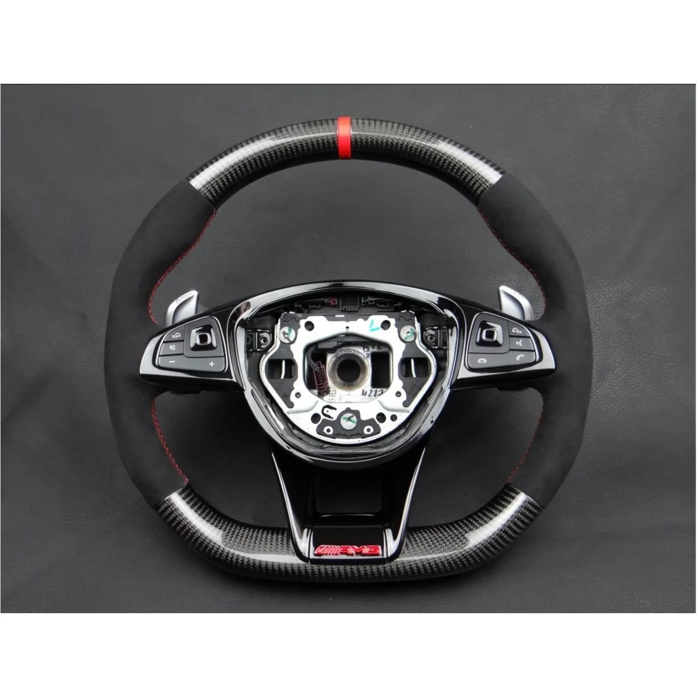 Mercedes-Benz W176 C117 W205 W213 X156 W166 W222 S AMG Steering Wheel Carbon Alcantara