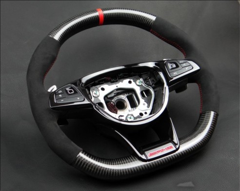 Mercedes-Benz W176 C117 W205 W213 X156 W166 W222 S AMG Steering Wheel Carbon Alcantara