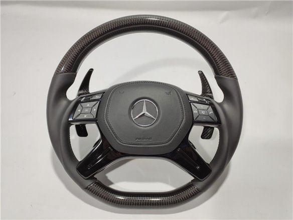 Mercedes-Benz ML W166 GL GLS GLE W292 G W463 W212 E Steering Wheel Carbon Leather