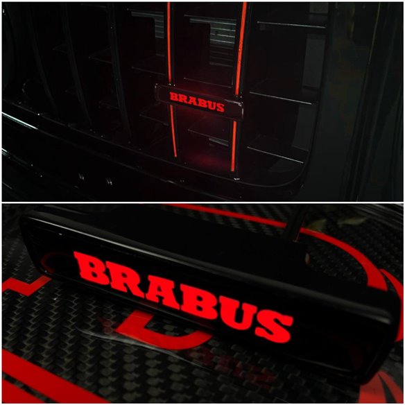 Brabus LED grille red badge emblem logo for Mercedes-Benz W463A W464 G-Class