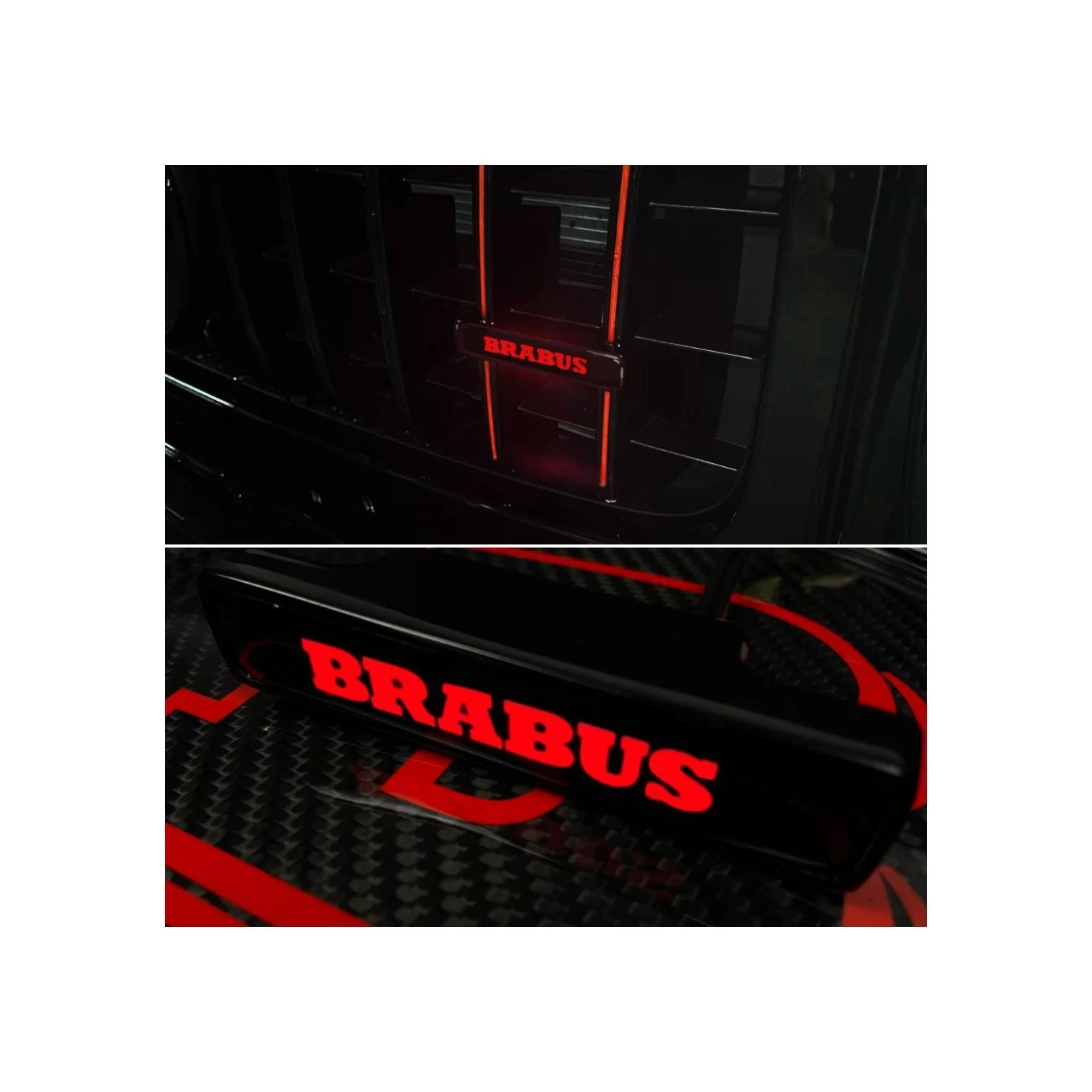 Brabus LED grille red badge emblem logo for Mercedes-Benz W463A W464 G-Class