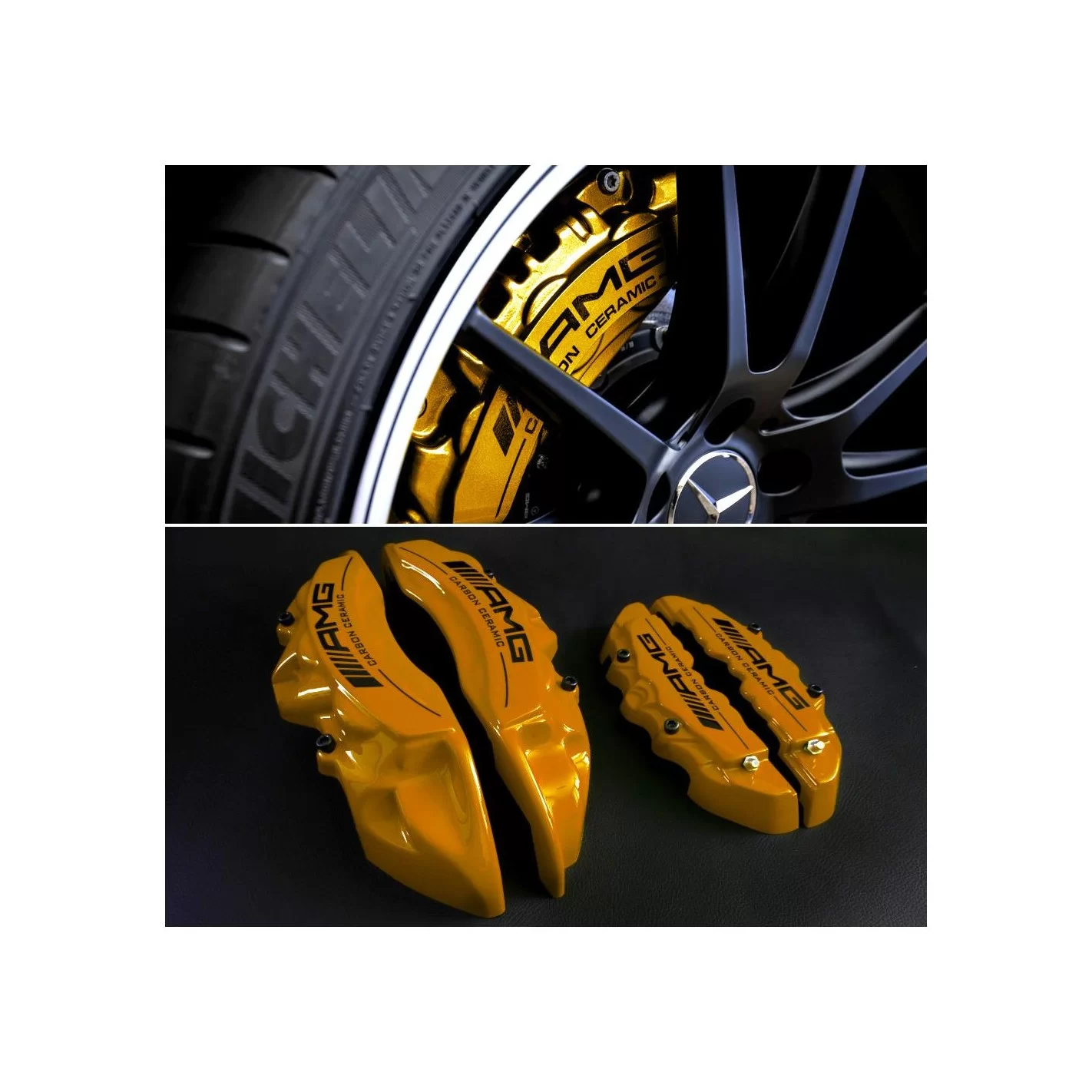 Mercedes-Benz Golden Carbon Ceramic Caliper Covers