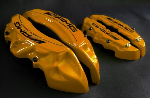 Mercedes-Benz Golden Carbon Ceramic Caliper Covers