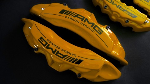 Mercedes-Benz Golden Carbon Ceramic Caliper Covers