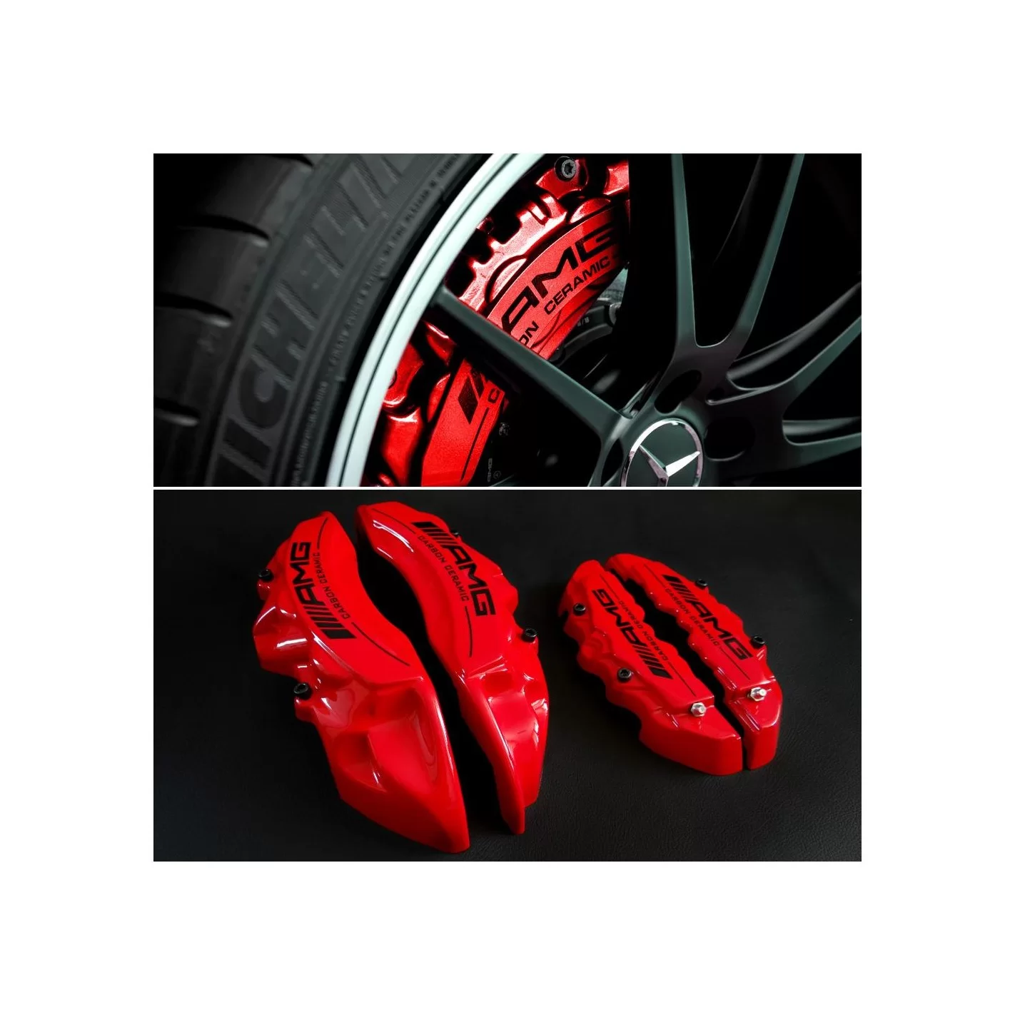 Mercedes-Benz Red Caliper Covers Carbon Ceramic Sign