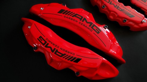 Mercedes-Benz Red Caliper Covers Carbon Ceramic Sign