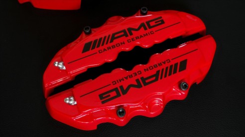 Mercedes-Benz Red Caliper Covers Carbon Ceramic Sign