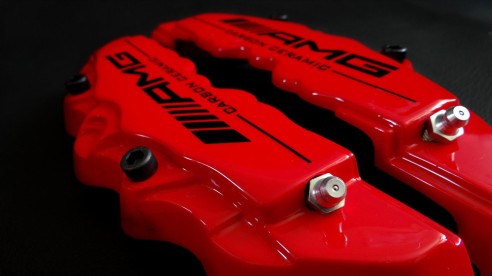 Mercedes-Benz Red Caliper Covers Carbon Ceramic Sign