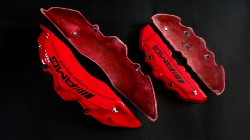 Mercedes-Benz Red Caliper Covers Carbon Ceramic Sign