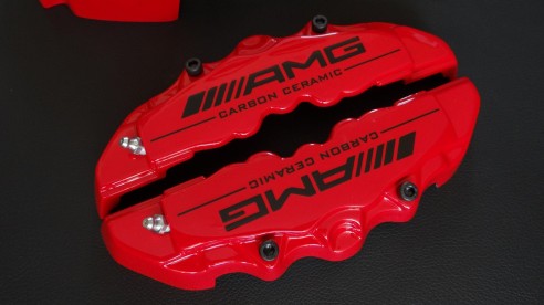 Mercedes-Benz Red Caliper Covers Carbon Ceramic Sign