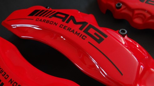 Mercedes-Benz Red Caliper Covers Carbon Ceramic Sign