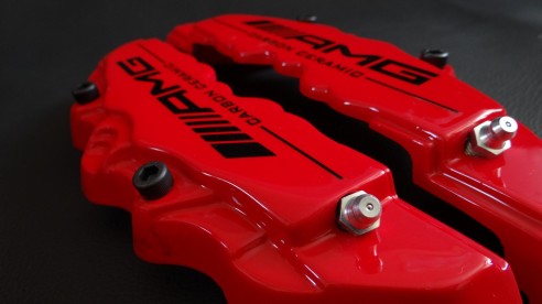 Mercedes-Benz Red Caliper Covers Carbon Ceramic Sign