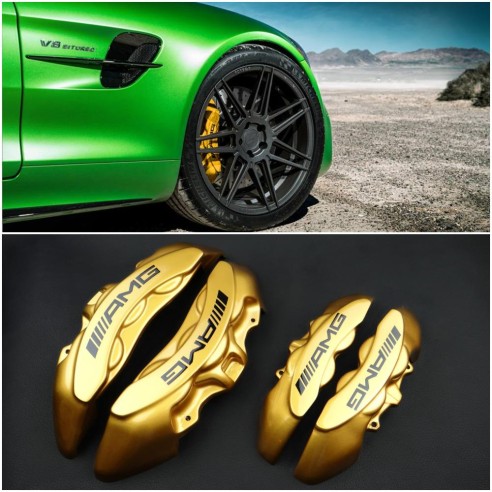 Mercedes AMG caliper covers carbon yellow