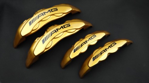 Mercedes AMG caliper covers carbon yellow