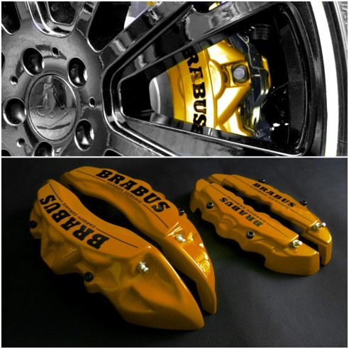 Mercedes Brabus caliper covers ceramic golden