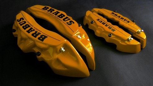 Mercedes Brabus caliper covers ceramic golden