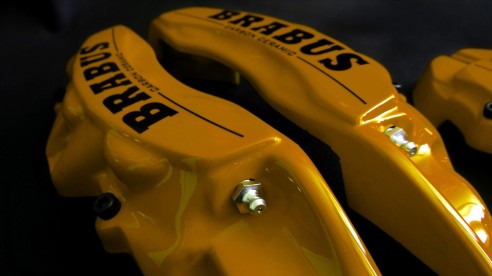 Mercedes Brabus caliper covers ceramic golden