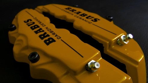 Mercedes Brabus caliper covers ceramic golden