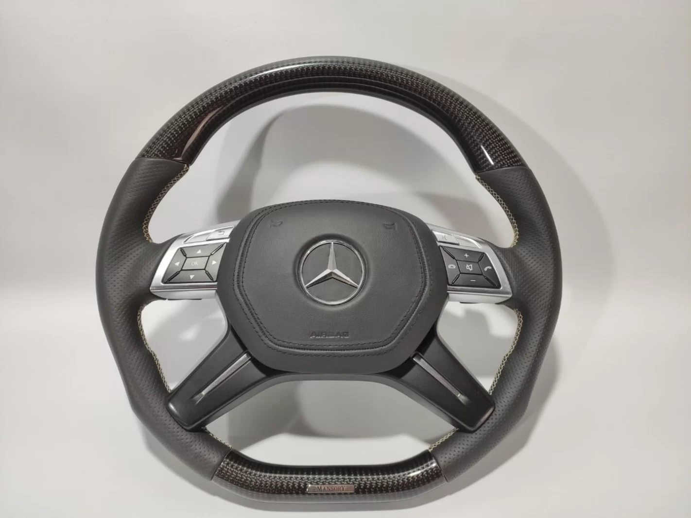 Mercedes-Benz ML GL GLS GLE G W463 W212 E Mansory Steering Wheel Carbon Leather