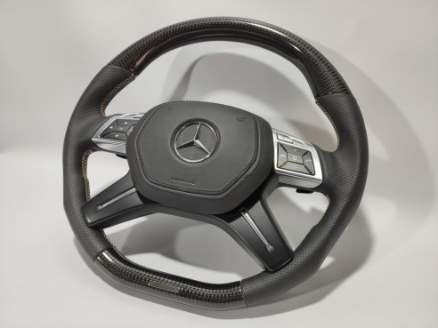 Mercedes-Benz ML GL GLS GLE G W463 W212 E Mansory Steering Wheel Carbon Leather