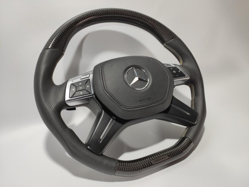 Mercedes-Benz ML GL GLS GLE G W463 W212 E Mansory Steering Wheel Carbon Leather