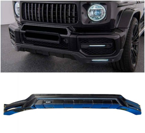 Carbon fiber BRABUS front lip spoiler with LED for G63 AMG Bumper Mercedes-Benz W463a G-Class