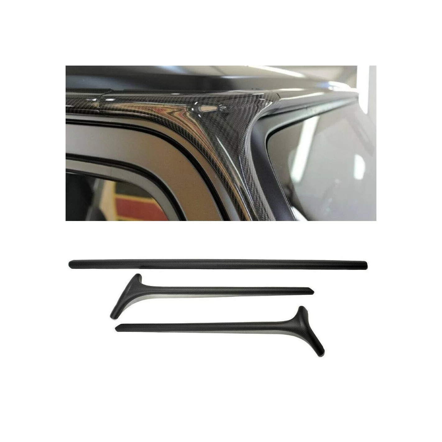 Carbon fiber front window frame Covers (A pillar) for Mercedes-Benz G-Class W463A W464 3 pcs Set